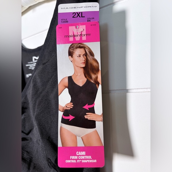 NWT Maidenform Black Firm Control SHAPEWEAR Cami 2XL - Picture 1 of 5